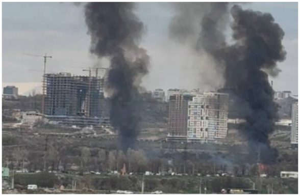 Խոշոր հրդեհ Երևանում՝ Իսակովի պողոտայում (տեսանյութ)